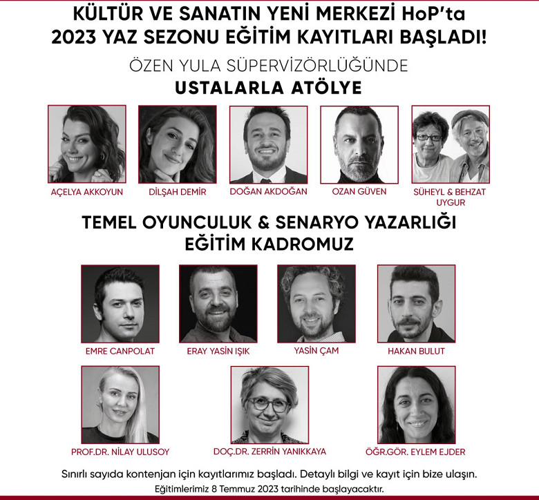 HOUSE OF PERFORMANCE (HoP),YAZ SEZONUNA DOPDOLU BİR EĞİTİM PROGRAMI İLE GİRİŞ YAPIYOR.