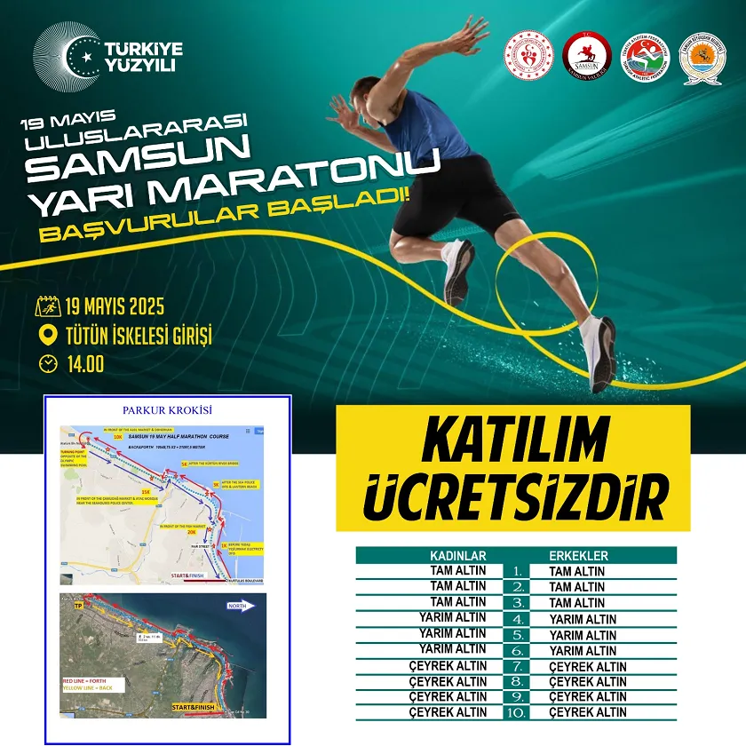 19 Mayıs SAMSUN Uluslararası yarı maratonu